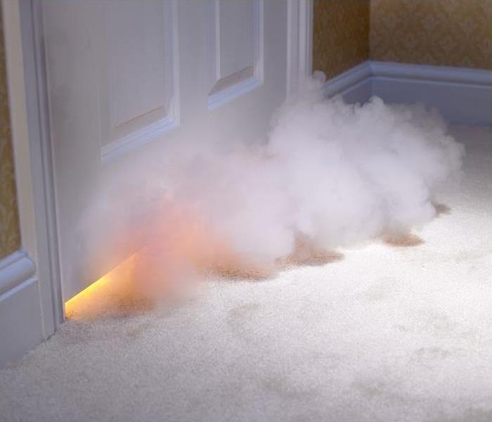smoke entering room from closed door
