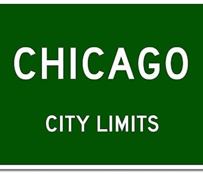 Chicago city limits sign