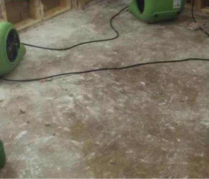 SERVPRO drying equipment being used on water damaged floor